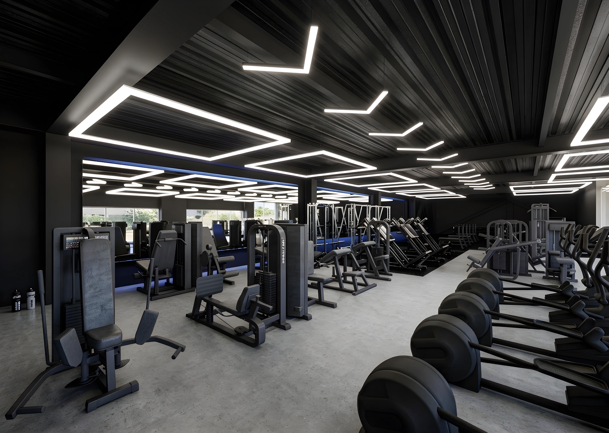Diseño e iluminación moderna del gimnasio 7 Fitness Center
